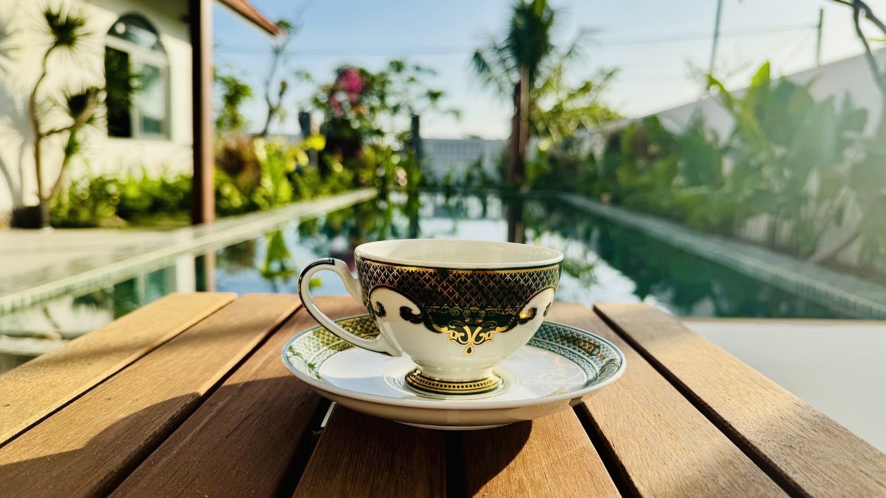Private pool and tropical garden at Ocean Nest Villa, Cua Dai Hoi An